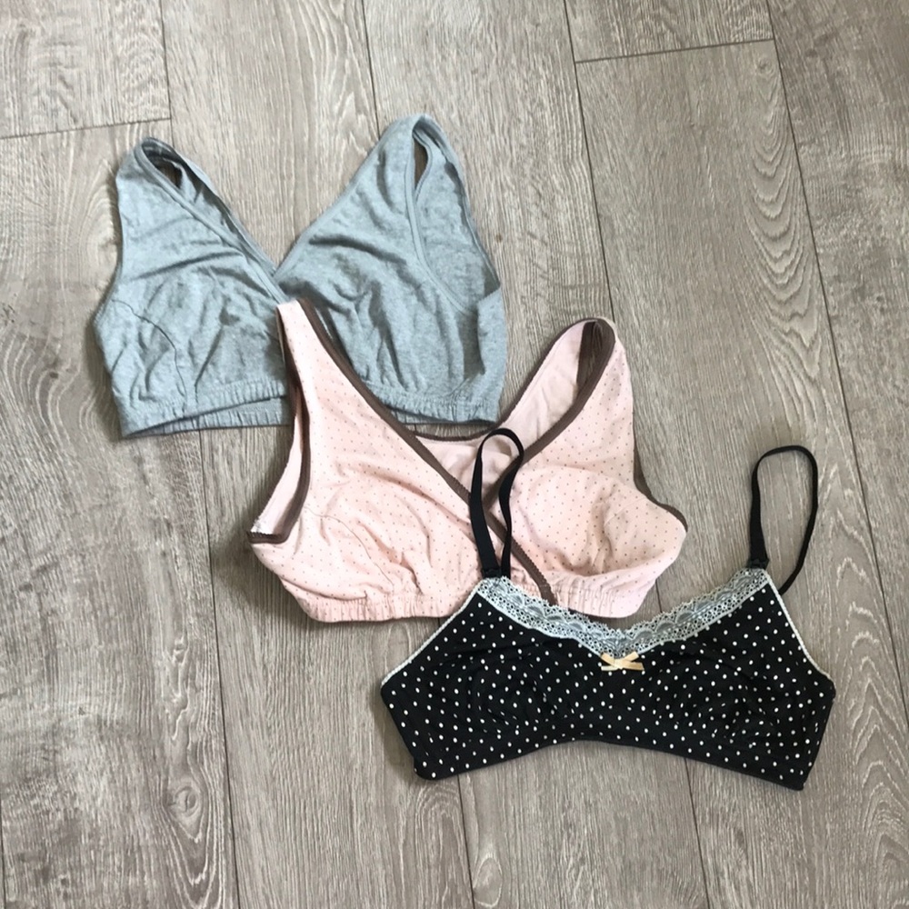 Bundle of sleeping nursing bras